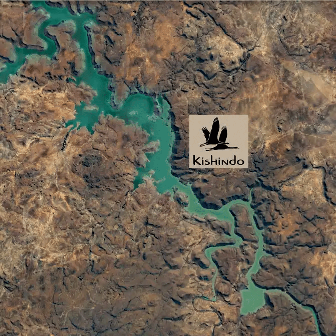 A Google map of Vanderkloof dam & the location of Kishindo